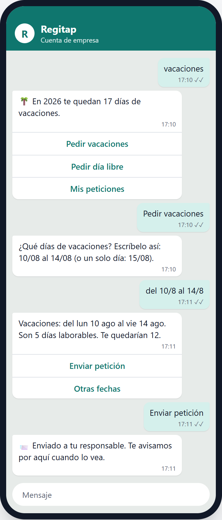 El saldo de vacaciones y la petición de unos días